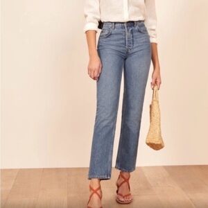 Reformation cynthia high relaxed jeans aegean wash Size 25
